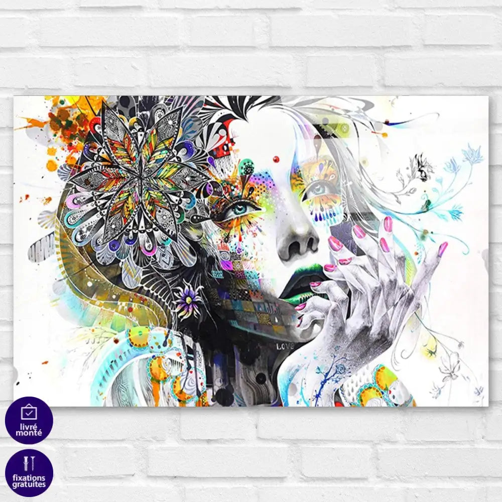 Tableau Moderne La Fille des Fleurs - Montableaudeco