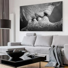Tableau Moderne Le Kiss 90x180cm / Toile tendue sur châssis Tableau moderne