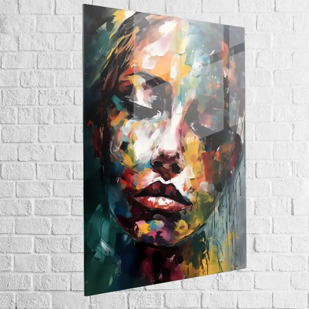Tableau Moderne Visage en Fusion 40x60cm / Plexiglas Tableau Moderne