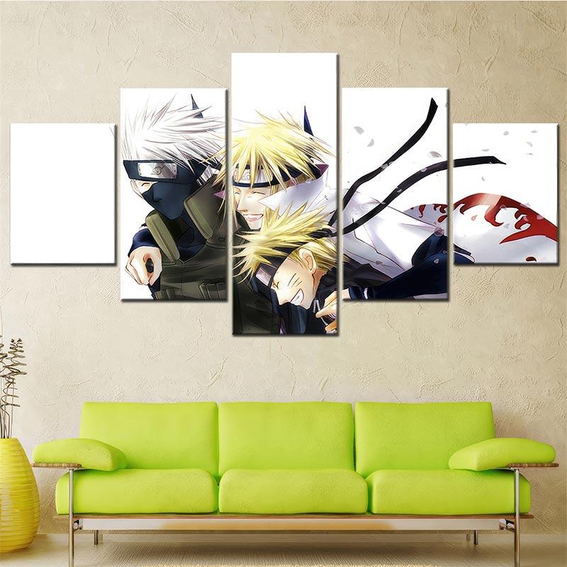 Tableau Naruto 5 Parties Ensemble - Montableaudeco