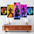 Tableau Naruto 5 Parties Spectre des Shinobi : Éclat de Couleurs - Montableaudeco