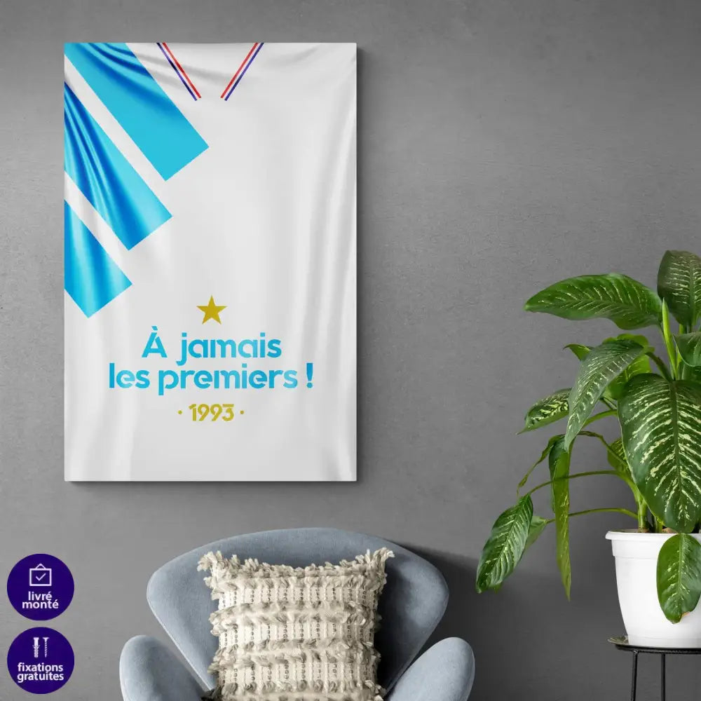 Tableau Olympique de Marseille À Jamais les Premiers - Montableaudeco