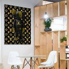 tableau déco ours noir or design