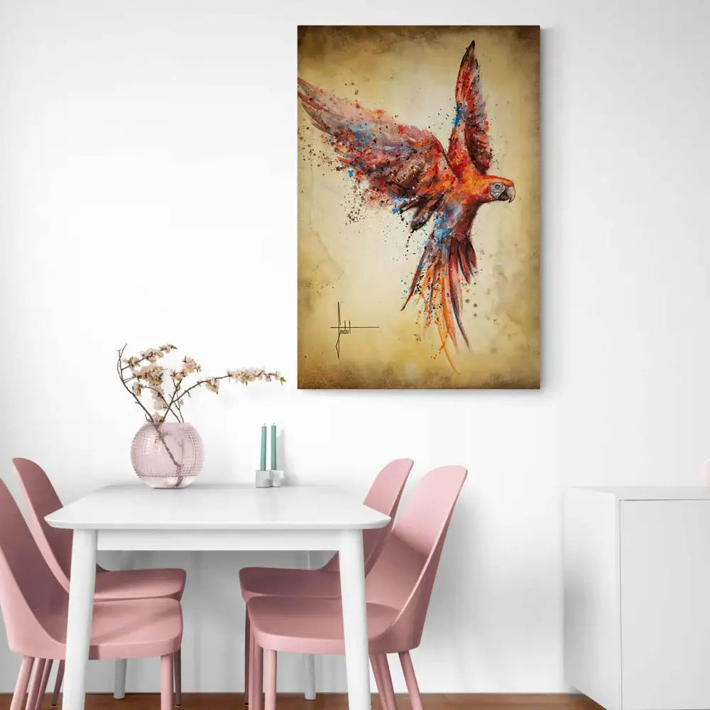 Tableau Perroquet Coloré - Montableaudeco