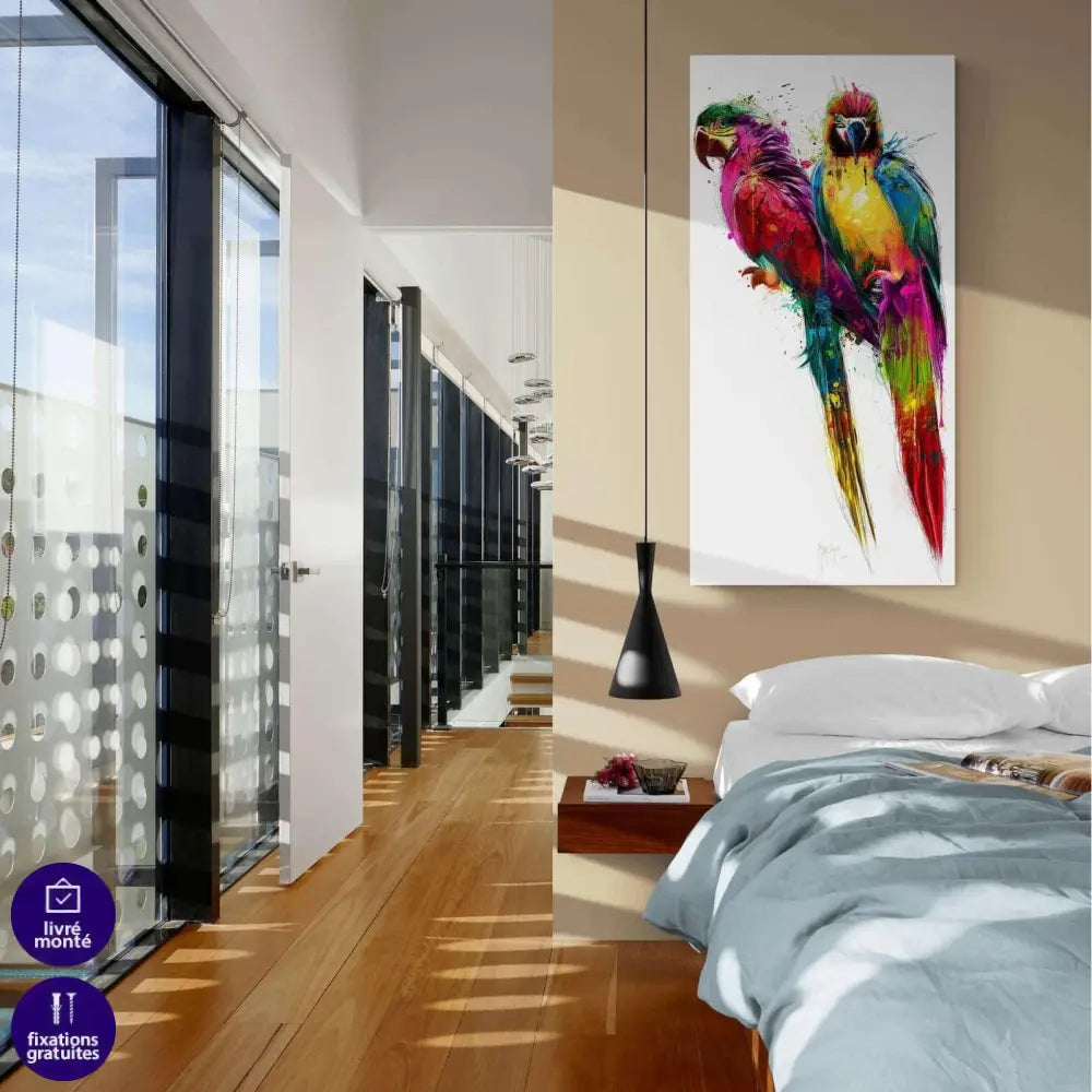 Tableau Perroquet Couleur - Montableaudeco