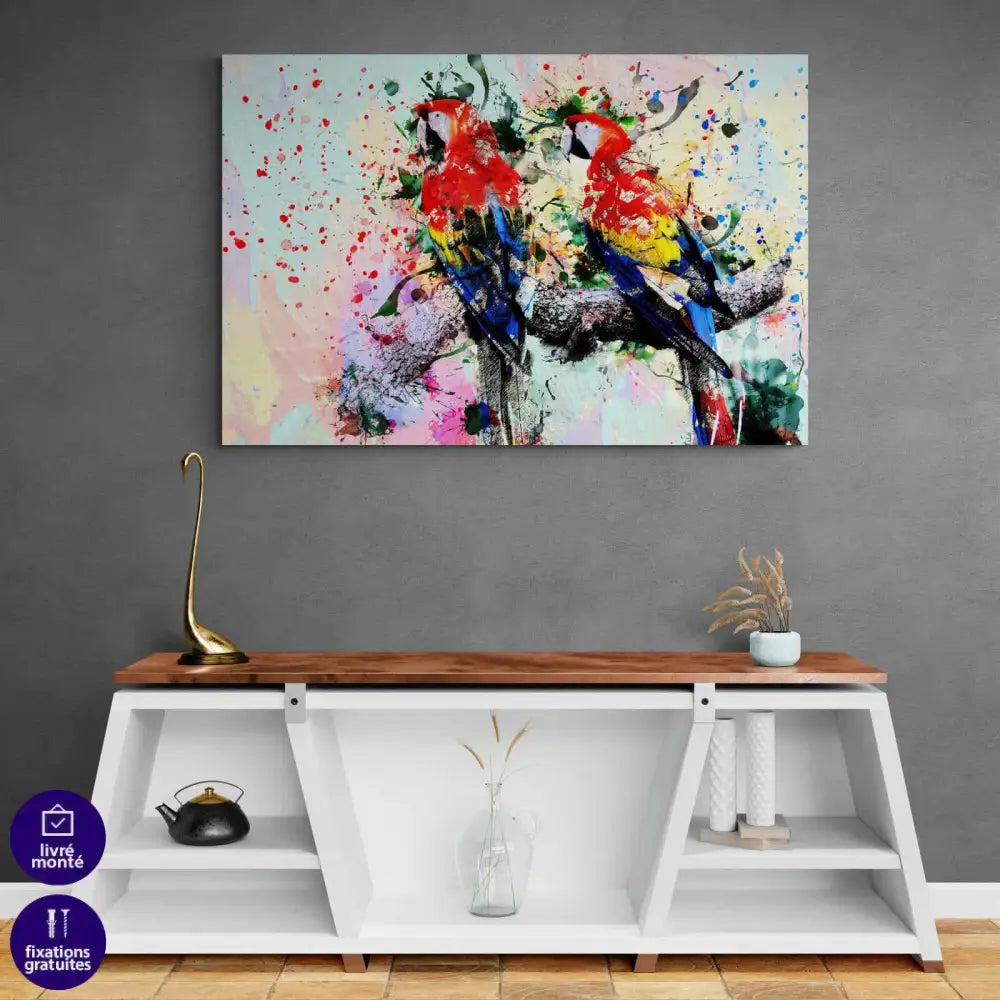 Tableau Perroquet Multicouleur - Montableaudeco