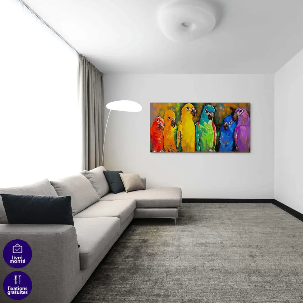 Tableau Perroquets Coloré - Montableaudeco
