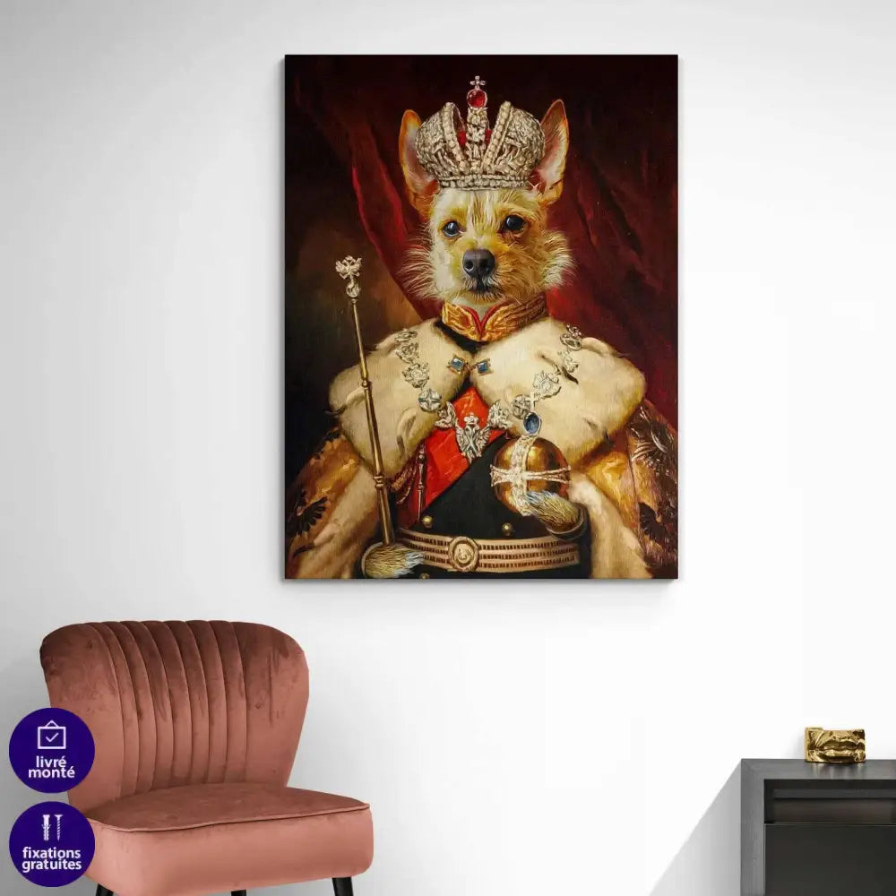 Tableau Personnalisé Chien Royal - Montableaudeco