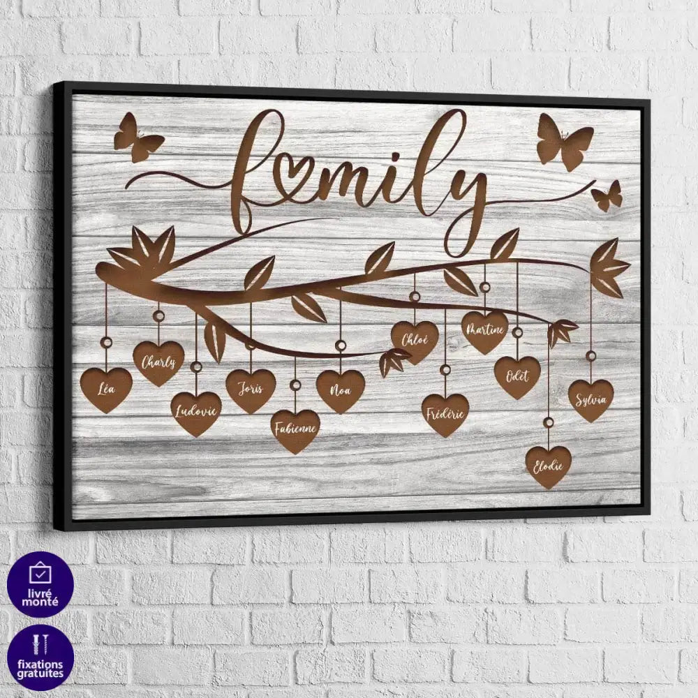 Tableau Personnalisé Famille La Branche - Montableaudeco
