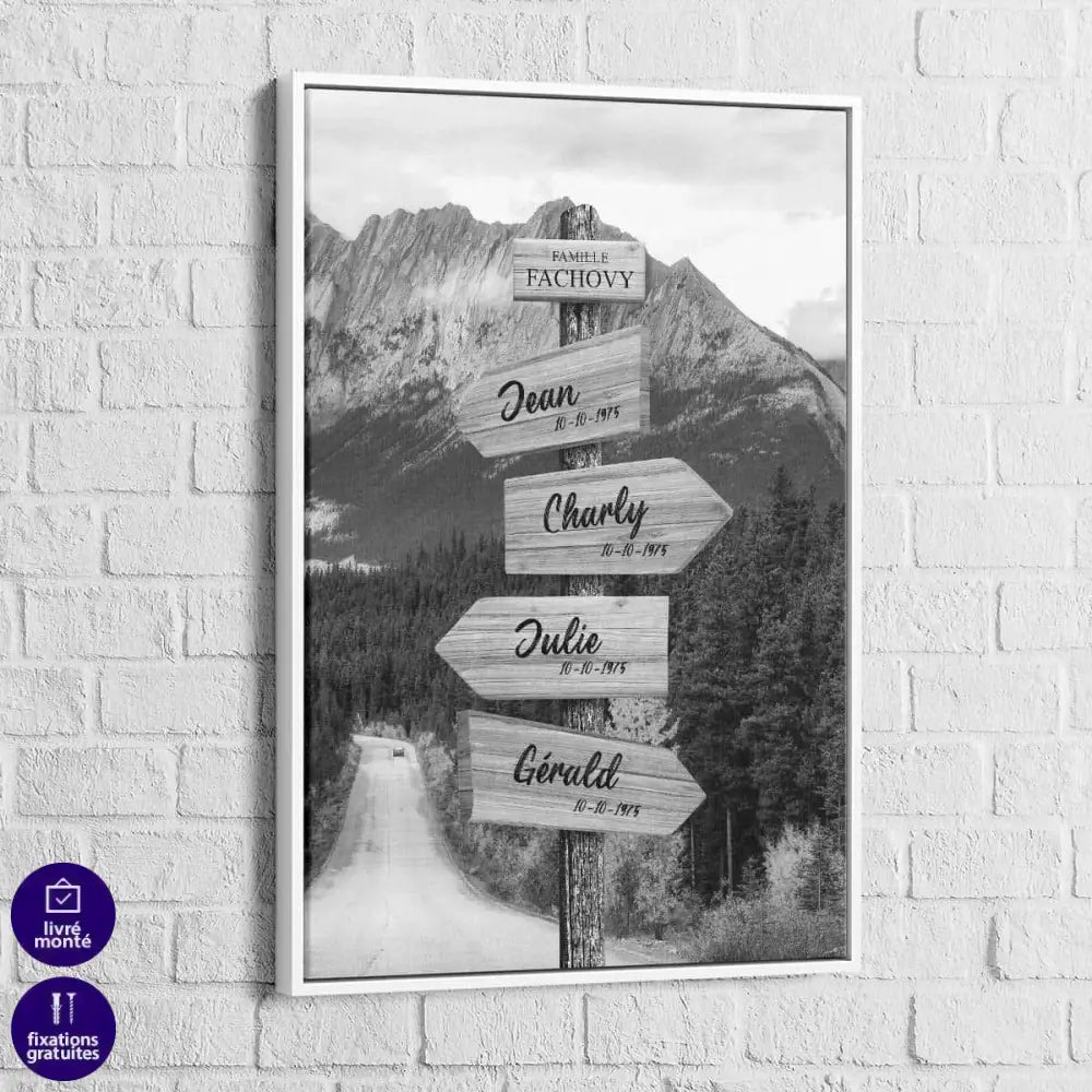 Tableau Personnalisé Famille Le Bois - Montableaudeco