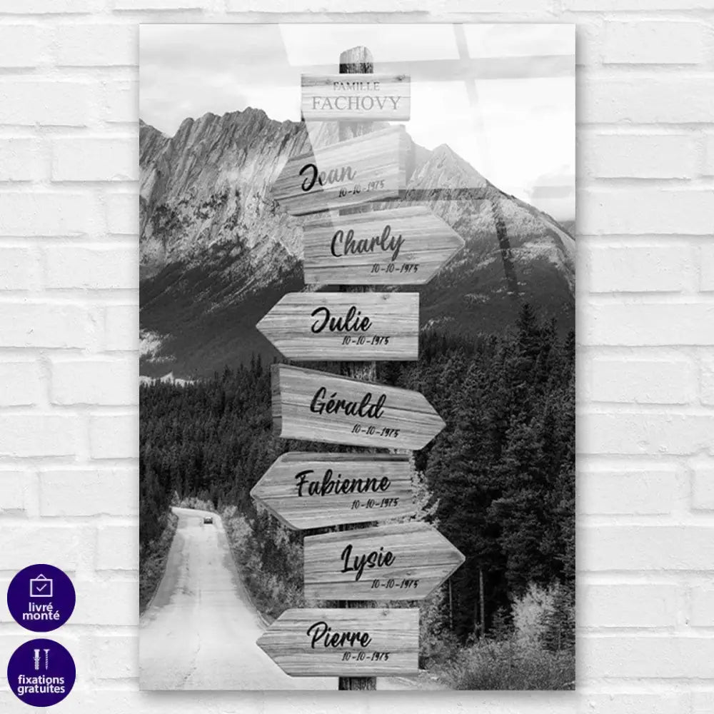 Tableau Personnalisé Famille Le Bois - Montableaudeco