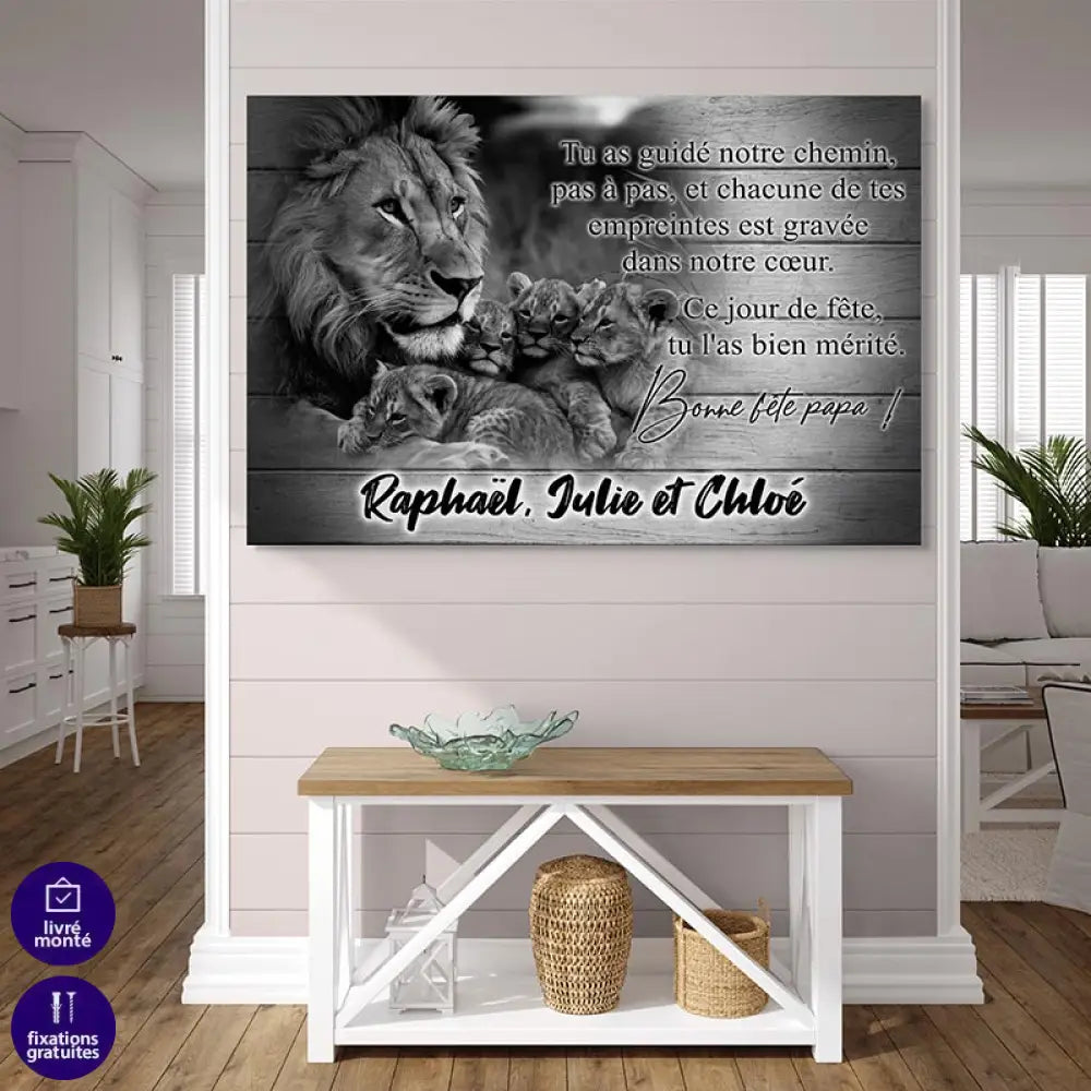Tableau Personnalisé Papa Toile Imprimée