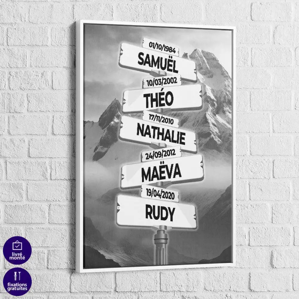 Tableau Personnalisé Prénoms | Les Promos -25% et Livraison Gratuite h