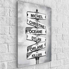 Tableau Personnalisé Prénoms Intersection Vintage - Montableaudeco