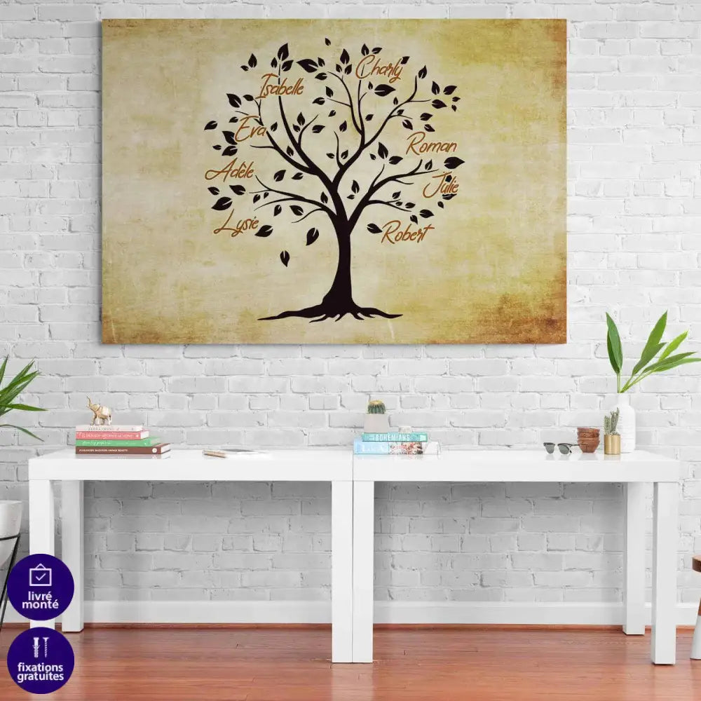 Tableau Personnalisé Prénoms l'Arbre de Vie - Montableaudeco