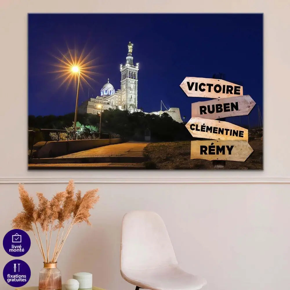Tableau Personnalisé Prénoms Marseille - Montableaudeco