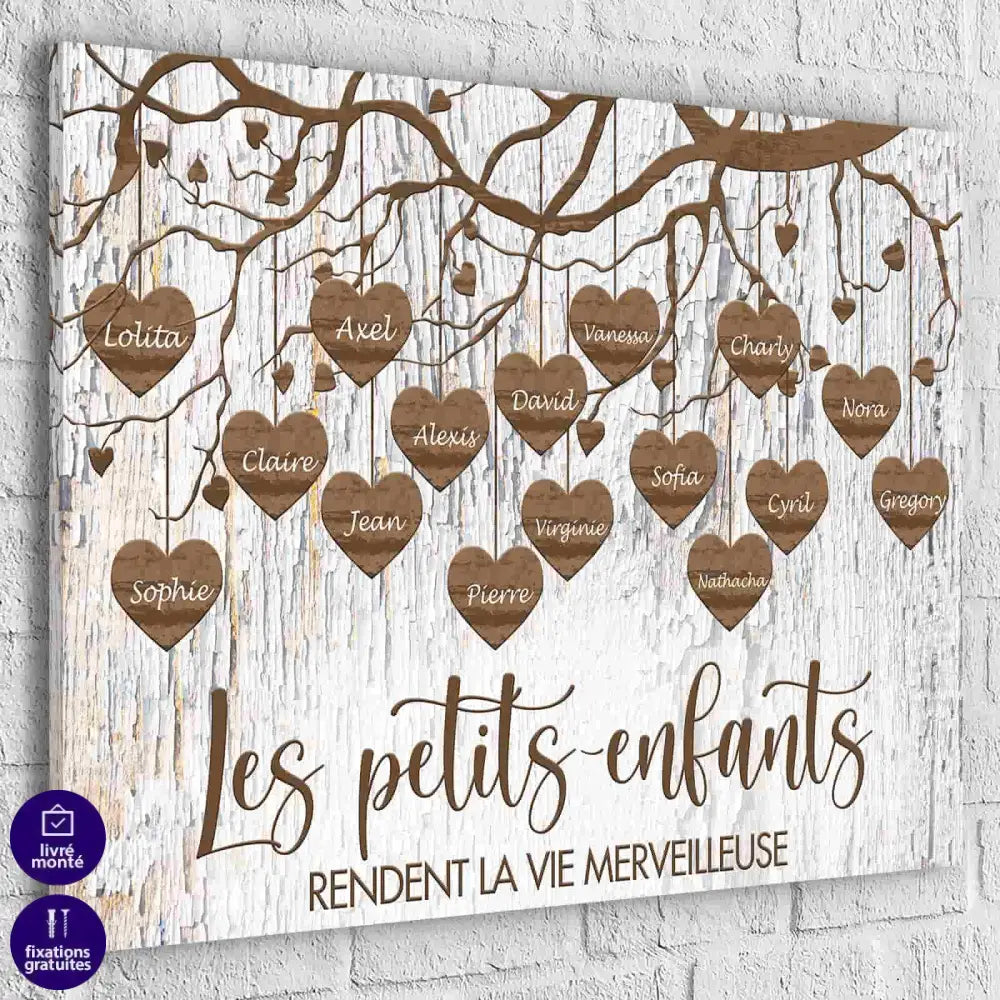 Tableau Personnalisé Prénoms Petits Enfants - Montableaudeco