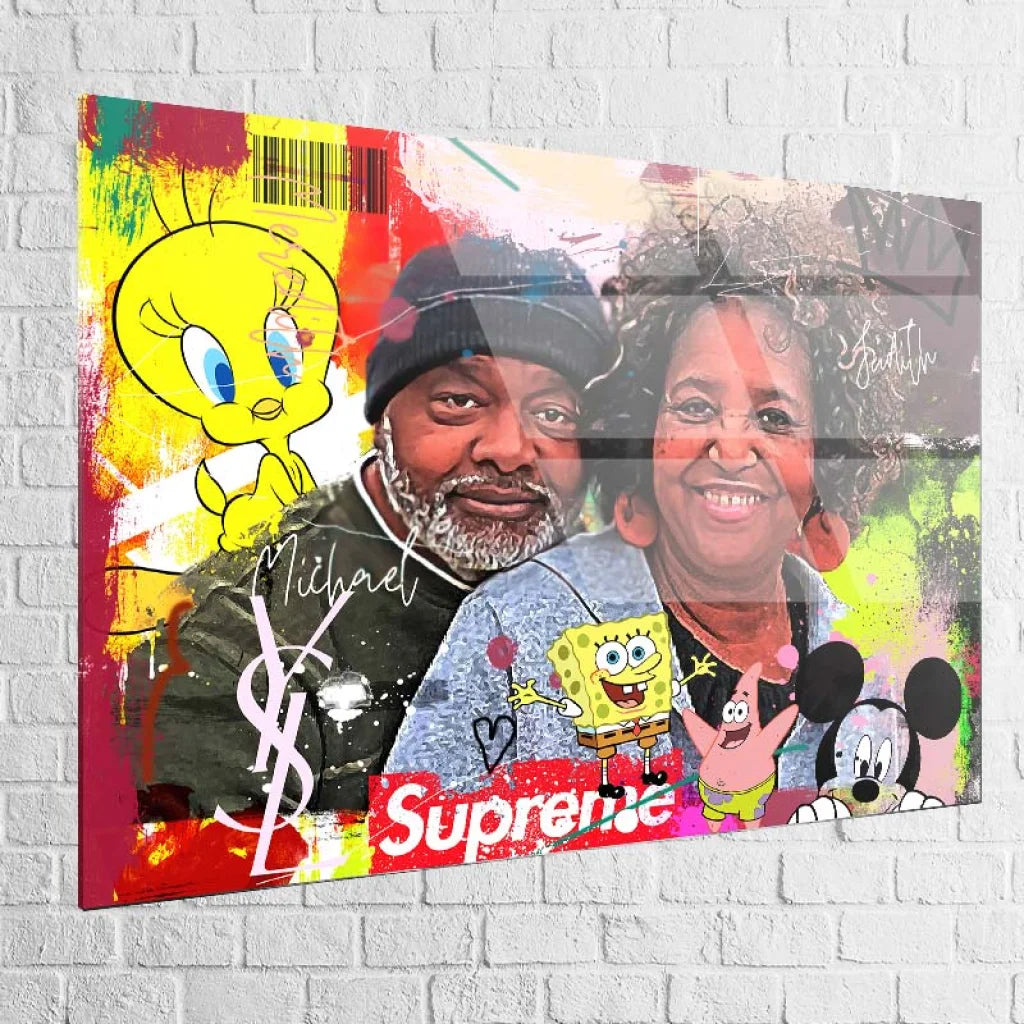 Tableau Personnalisé Street Art Pop 40x60cm / Plexiglas Toile Imprimée