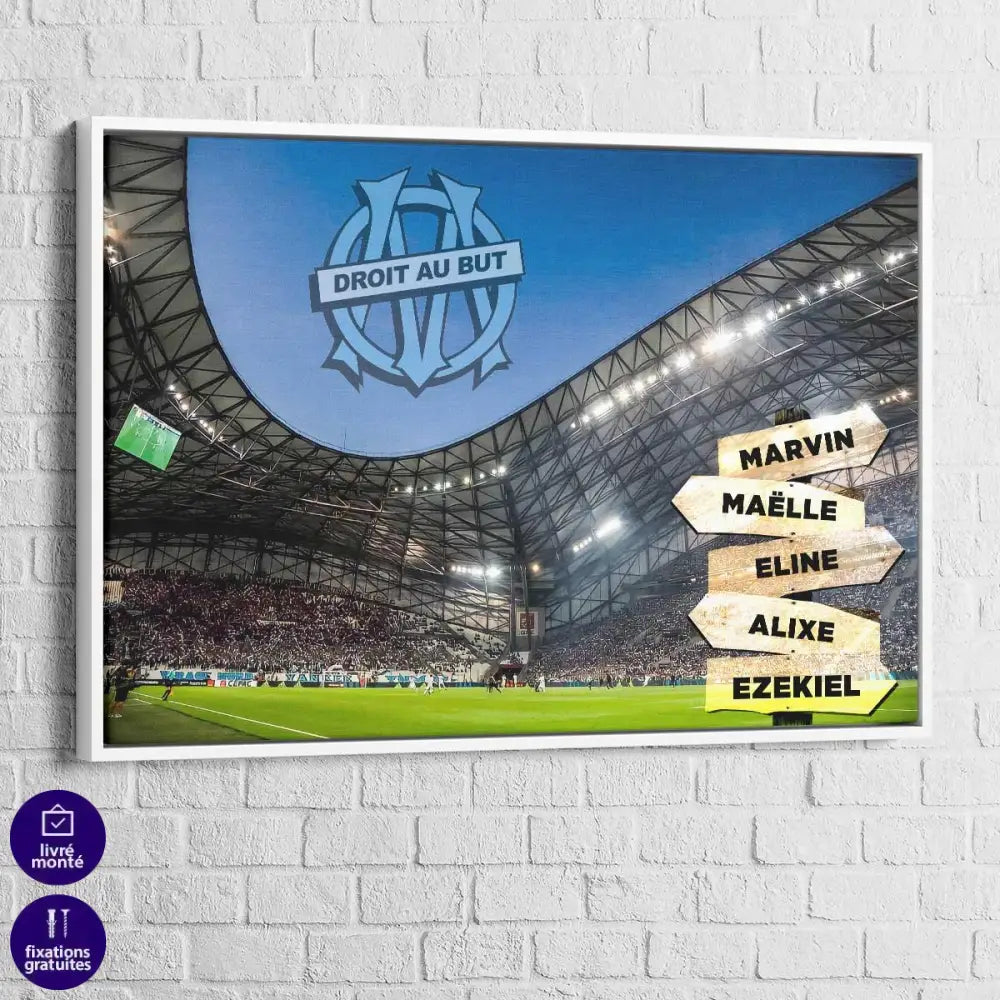 Tableau Personnalisé Supporter OM - Montableaudeco