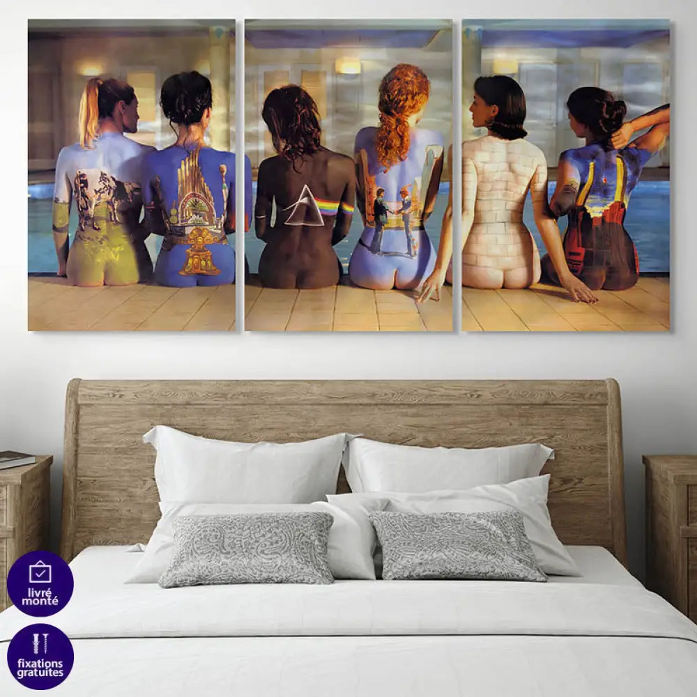 Tableau Pink Floyd Girls 3 Parties Tableau Abstrait