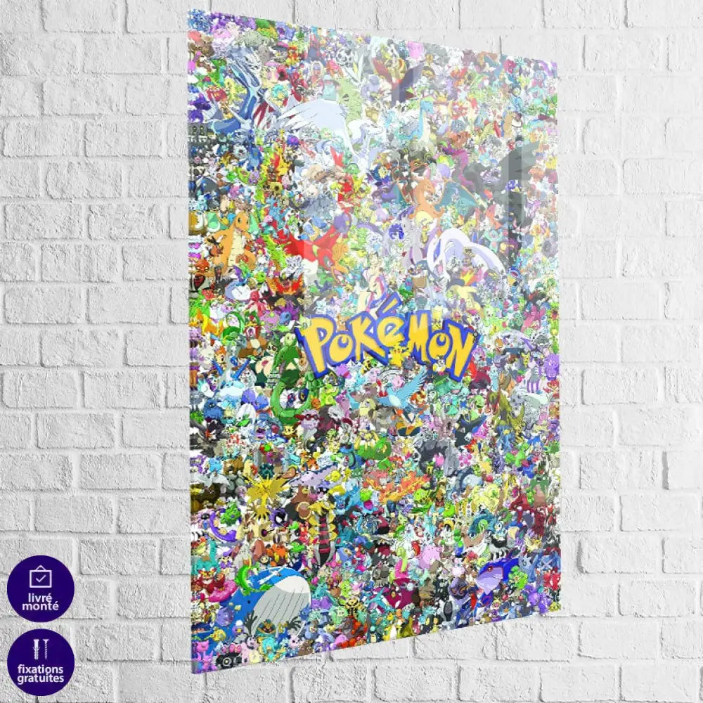 Tableau Pokémon Attrapez les tous 40x60cm / Plexiglas Tableau Dragon Ball