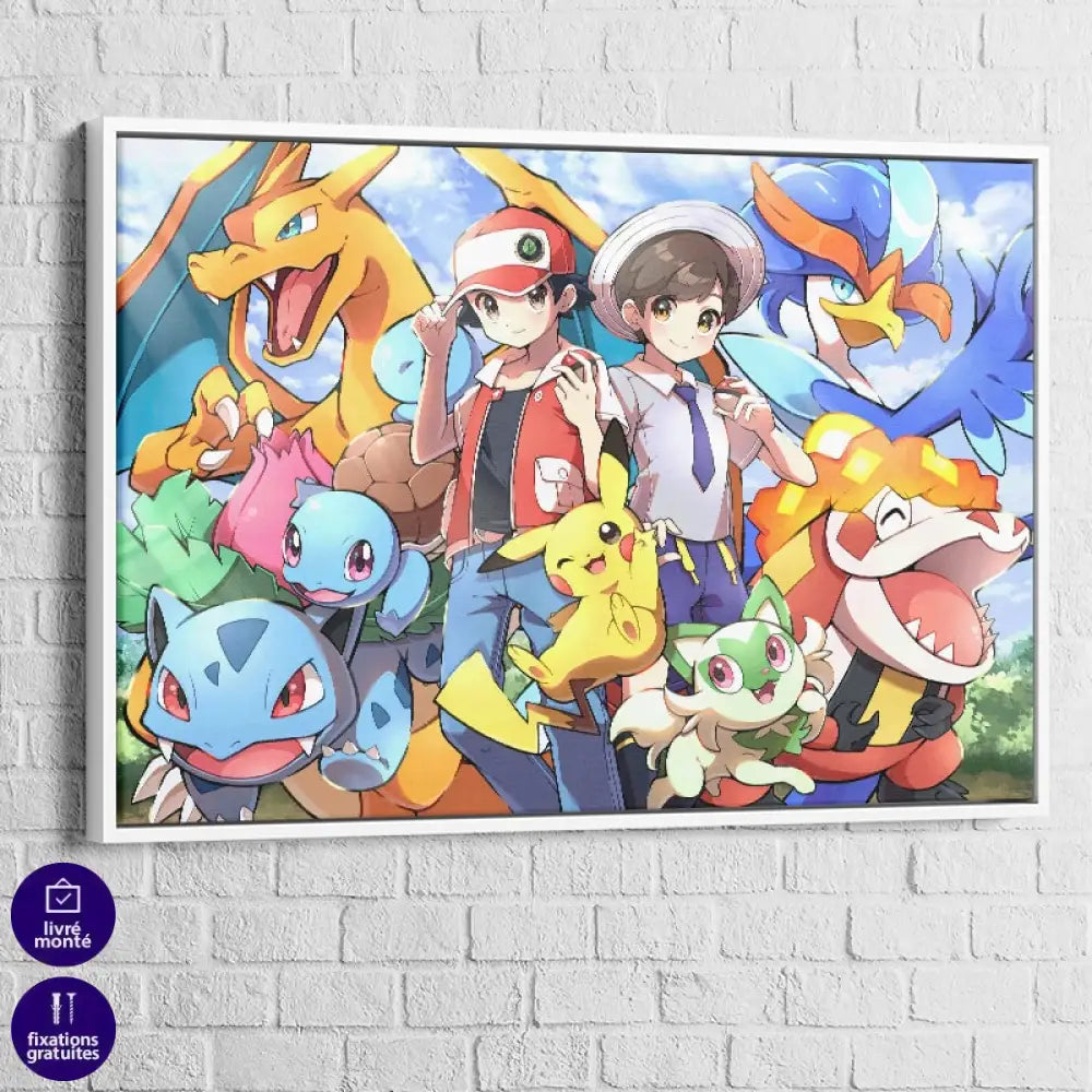 Toile décorative Pokémon Spirit – univers manga et gaming coloré