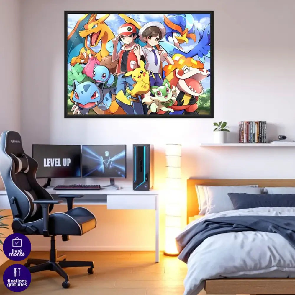 Décoration murale colorée Pokémon Spirit pour chambre enfant ou ado
