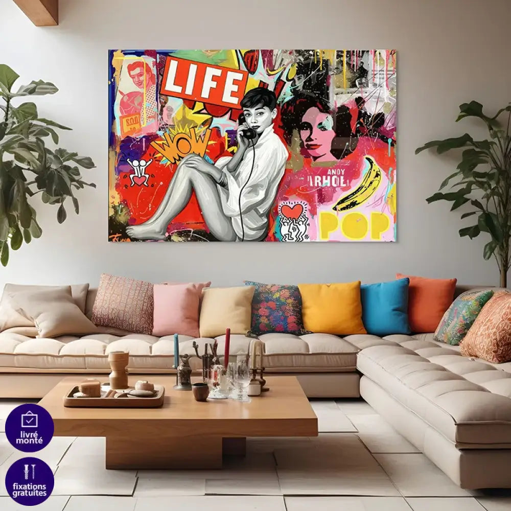 tableau pop culture femme rétro