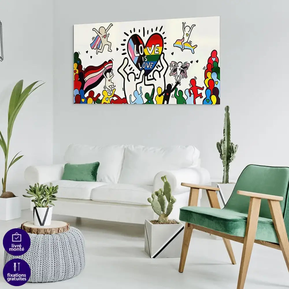 Tableau Pop Art - Love Is Love Tableau Pop Art