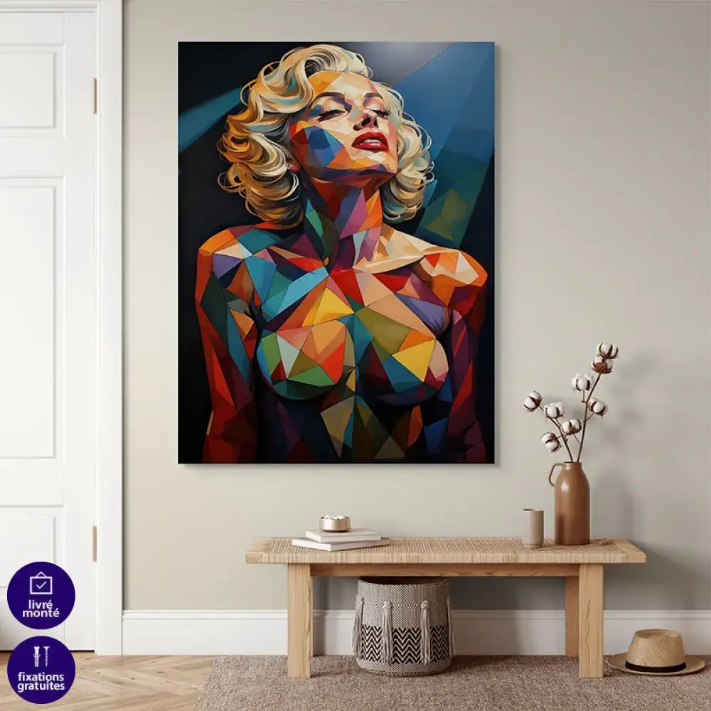 Tableau Déco – Marilyn Monroe Abstrait Polygonal