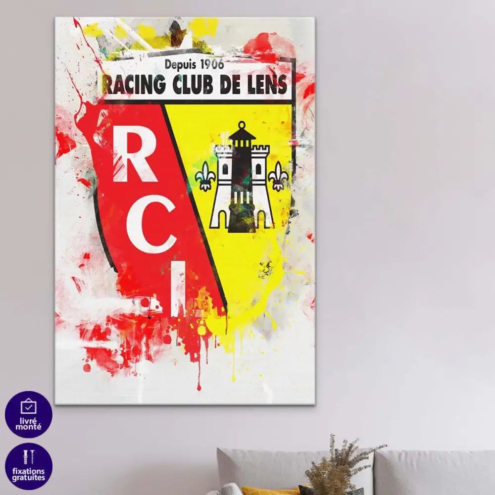 Tableau RC Lens Graffiti - Montableaudeco