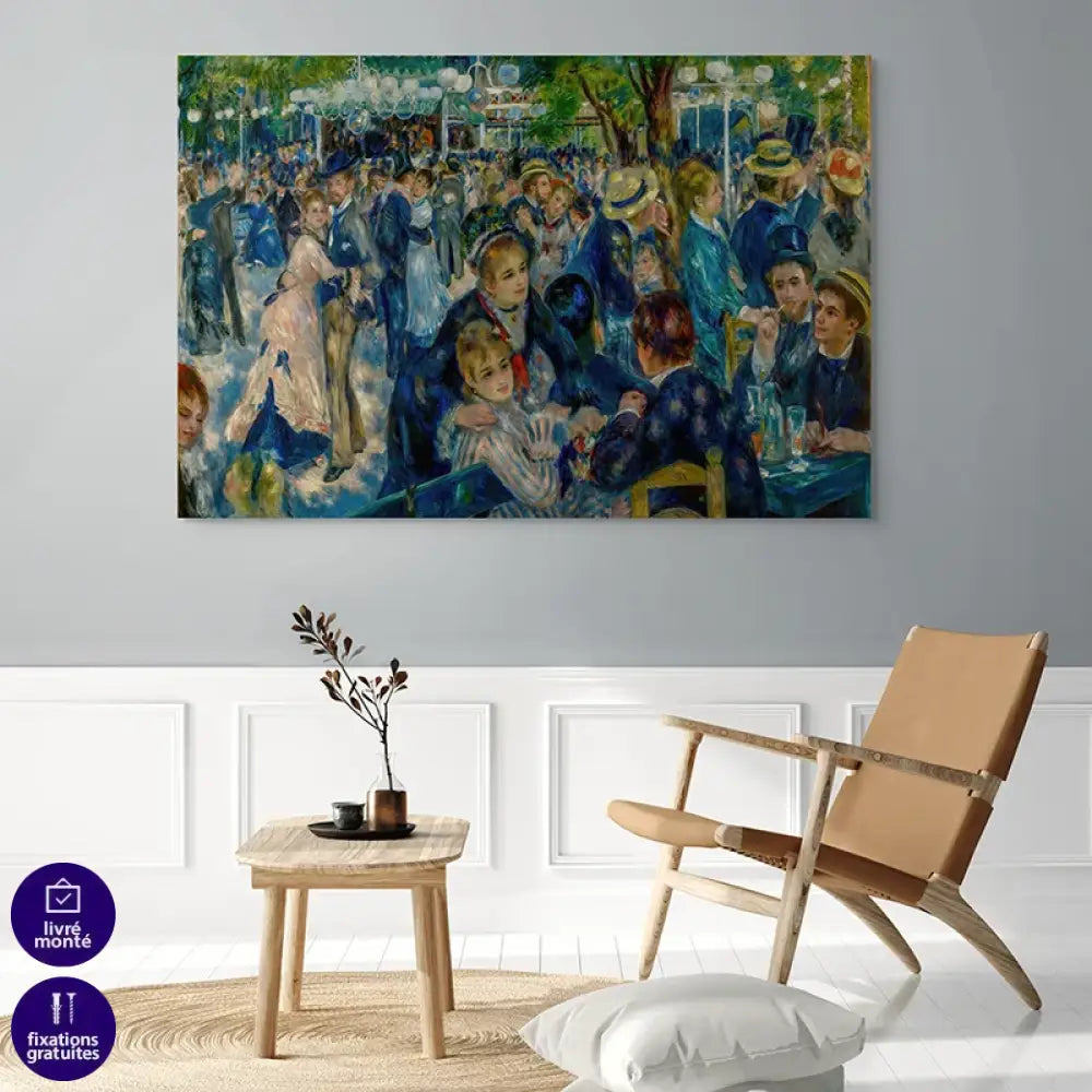 Détail des touches impressionnistes sur les robes et chapeaux de paille, Renoir