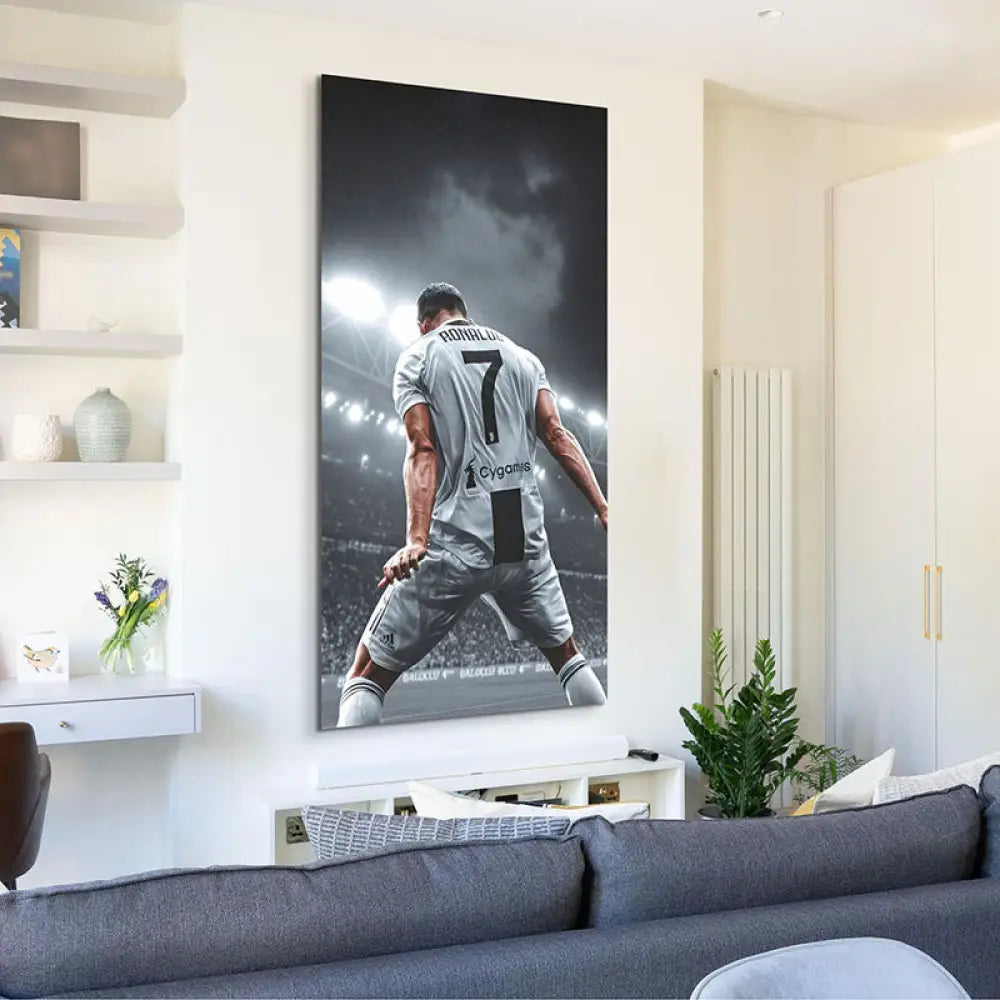 Tableau Ronaldo La Puissance du N°7 Tableau Sport