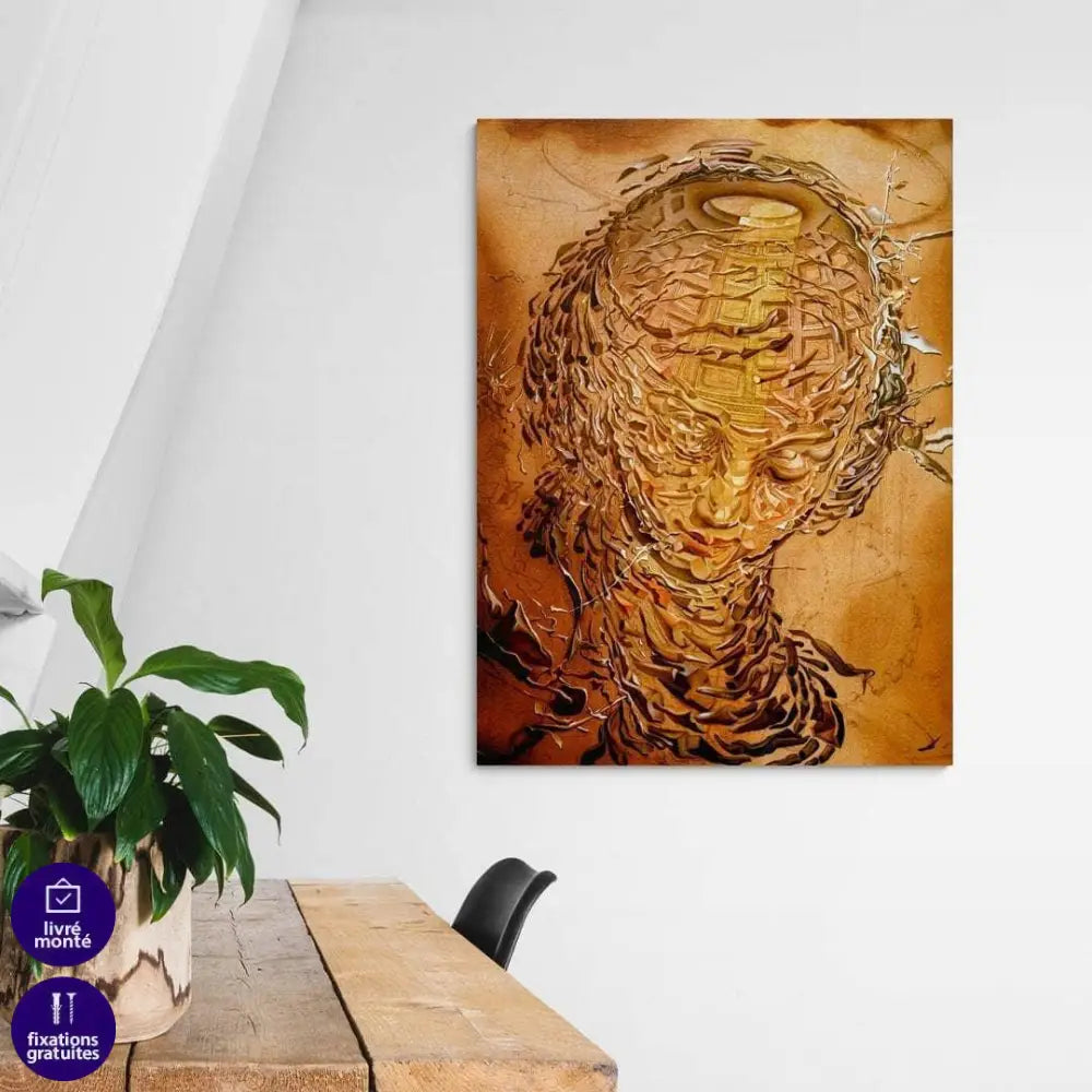 Tableau Salvador Dali Tête Raphaélesque éclatée - Montableaudeco
