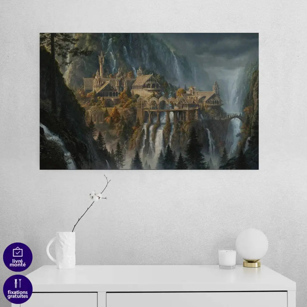 Tableau Seigneur des Anneaux Fondcombe - Montableaudeco