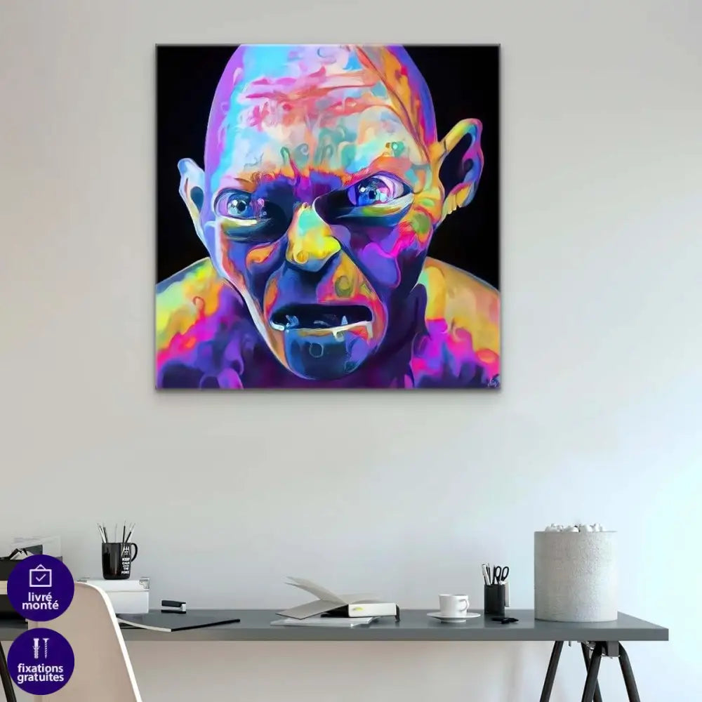 Tableau Seigneur des Anneaux Gollum - Montableaudeco