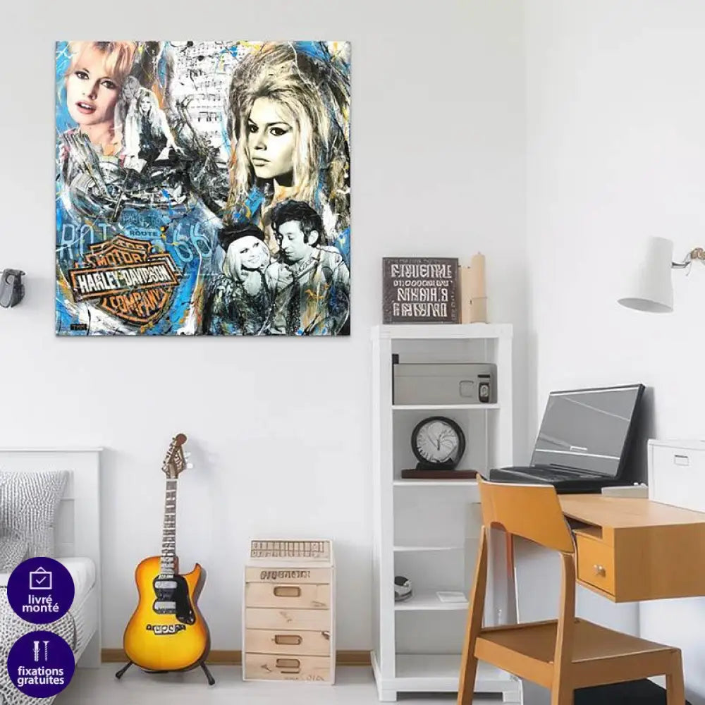 Tableau Serge Gainsbourg Bardot - Montableaudeco