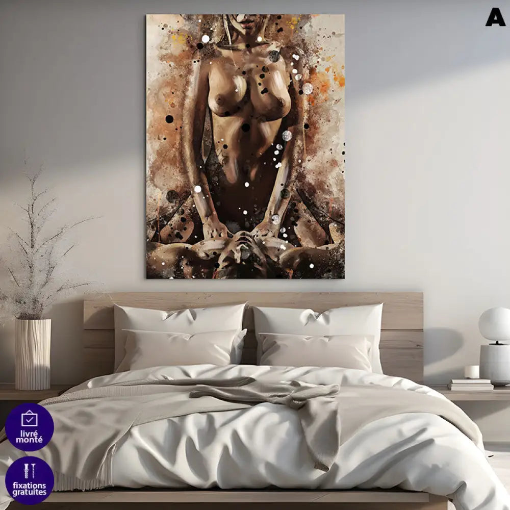 tableau nu contemporain silhouettes élégantes