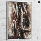 nu artistique contemporain cadre flottant blanc