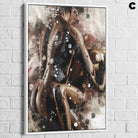 nu artistique contemporain cadre flottant blanc