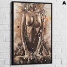 tableau sexy corps en mouvement cadre noir