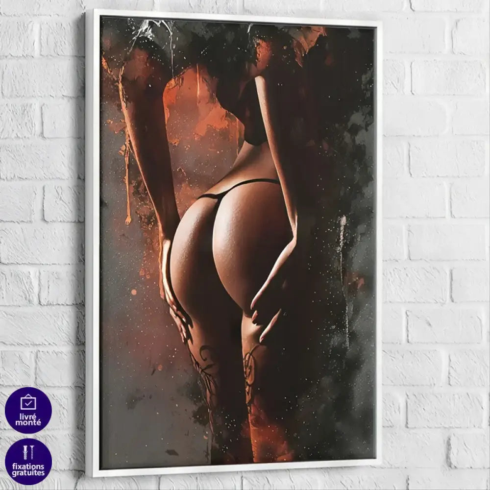 Tableau artistique représentant les courbes féminines avec intensité