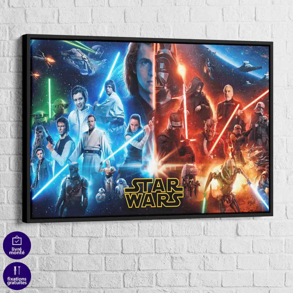 Tableau Star Wars Les Films - Montableaudeco