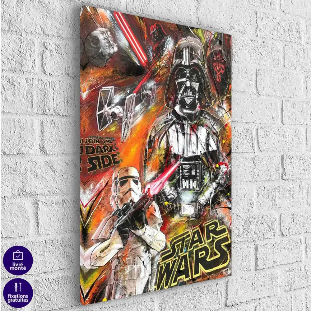 Tableau Star Wars Retro Dark Side - Montableaudeco