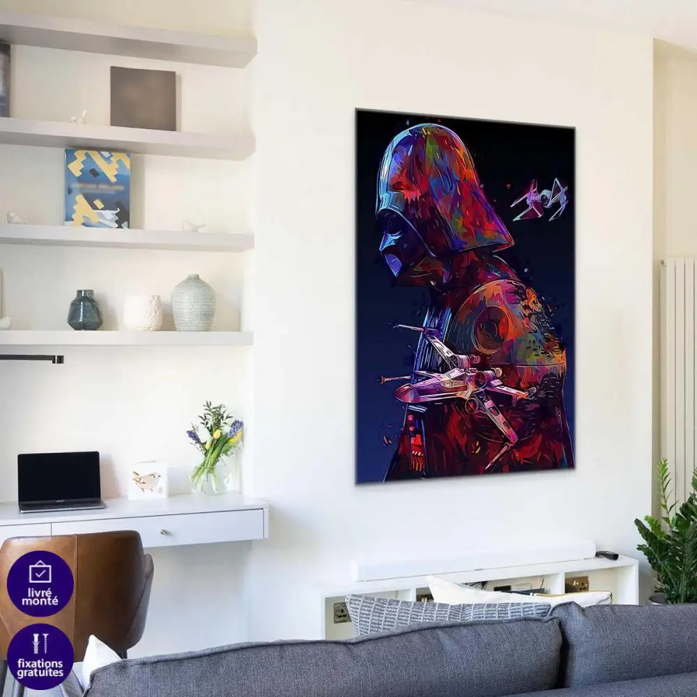 Tableau Star Wars Vador Death Star - Montableaudeco