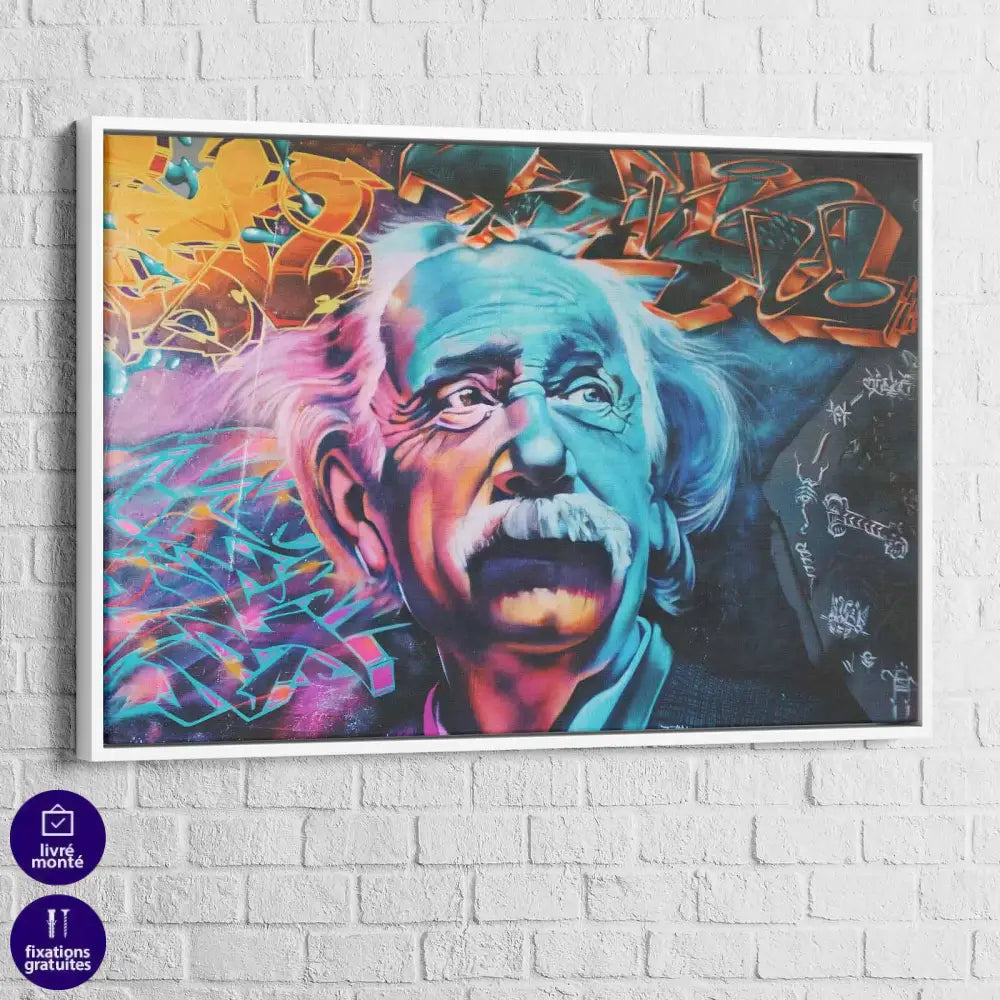Tableau Street Art Albert Einstein La Pensée - Montableaudeco