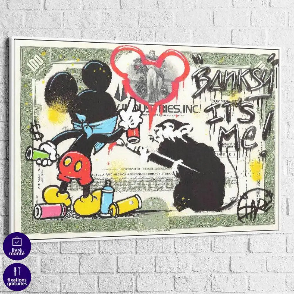 Tableau Street art Banksy Its me ! - Montableaudeco