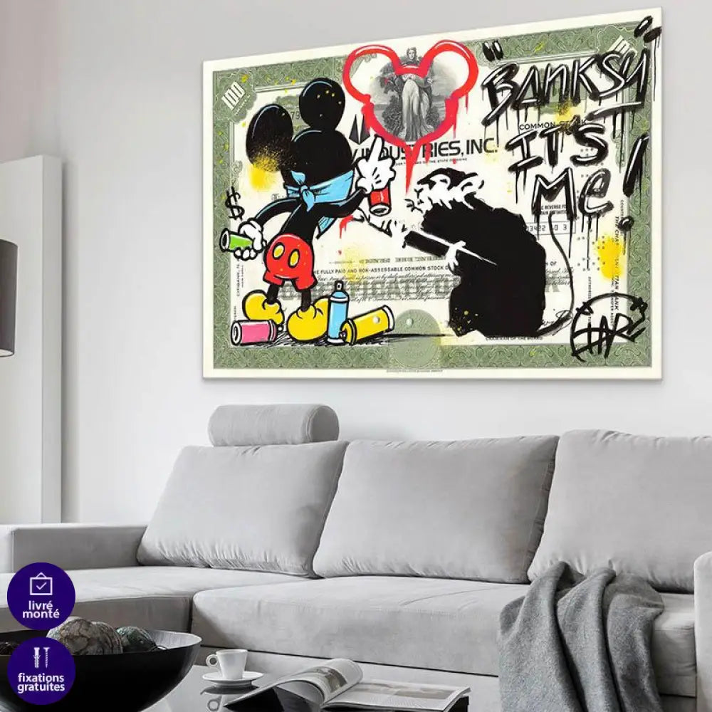 Tableau Street art Banksy Its me ! - Montableaudeco