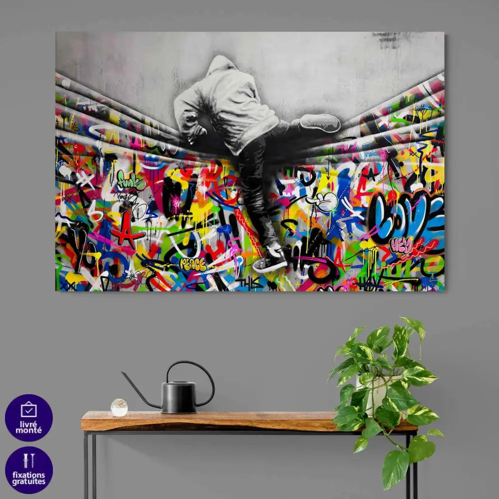 Tableau Street Art Banksy Le Mur - Montableaudeco