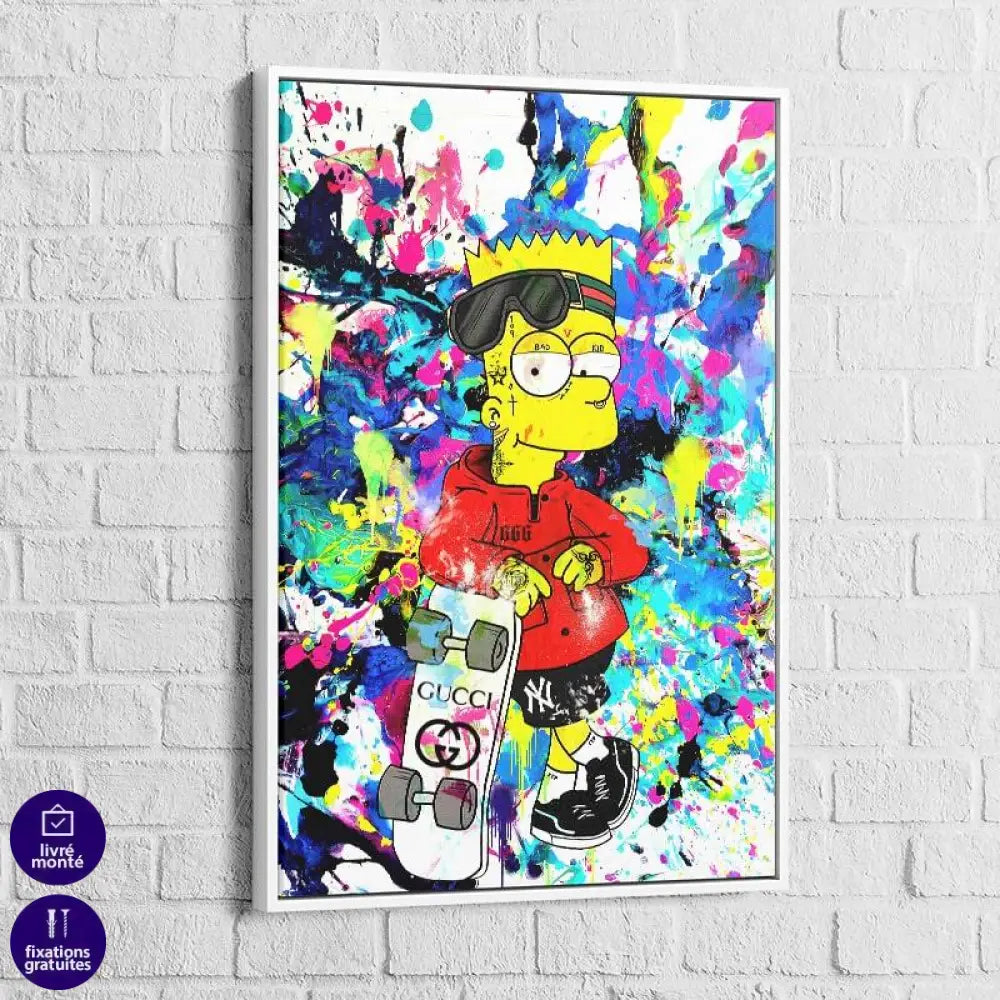 Tableau Street Art Bart Gucci - Montableaudeco